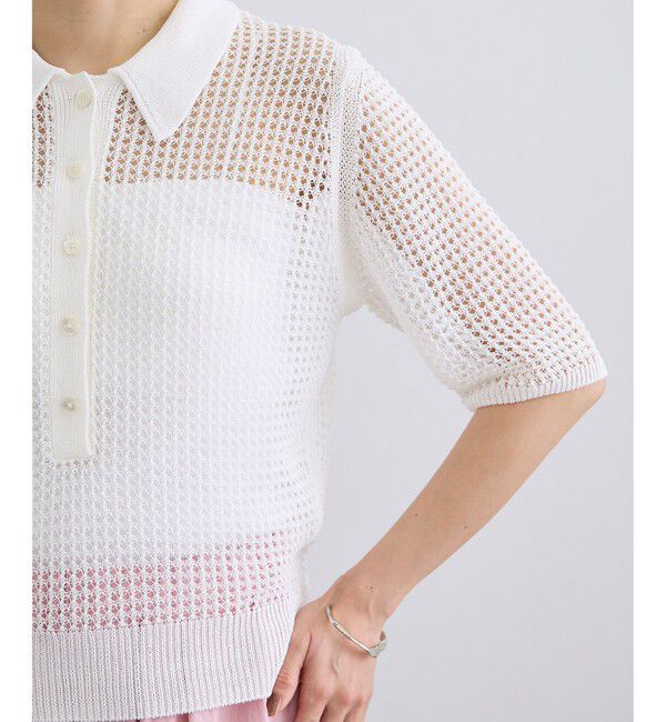 SALON adam et rope'「コードヤーンハーフスリーブポロシャツ」|ポロシャツ|