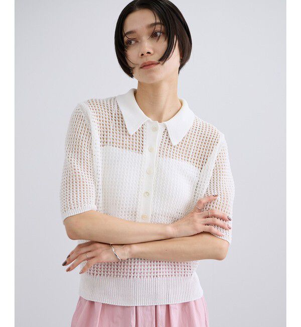 SALON adam et rope'「コードヤーンハーフスリーブポロシャツ」|ポロシャツ|