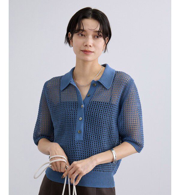 SALON adam et rope'「コードヤーンハーフスリーブポロシャツ」|ポロシャツ|