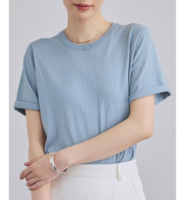 SALON adam et rope'「クールニットプルオーバー / セットアップ対応」|Tシャツ・カットソー|サックス(48)