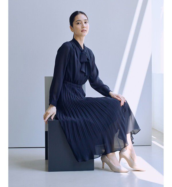 ROPE「ジョーゼットシフォンプリーツワンピース・25AW」|ワンピース|