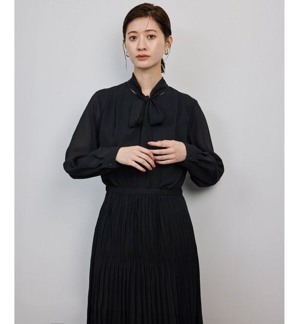 ROPE「ジョーゼットシフォンプリーツワンピース・25AW」|ワンピース|