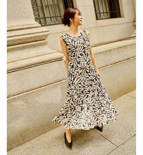 ROPE「【DEVEAUX（デヴォー）】Aラインフレアワンピース/洗える」|ワンピース|