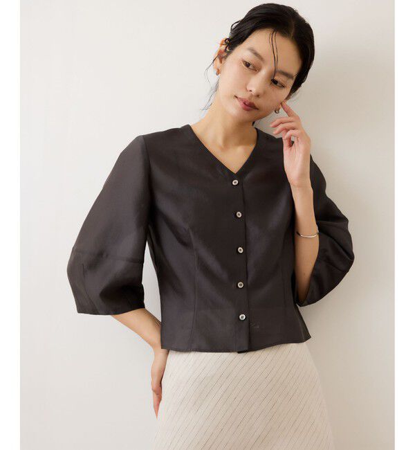 ROPE「ランタンスリーブシルクライクブラウス/イージーケア」|シャツ・ブラウス|スミクロ(05)