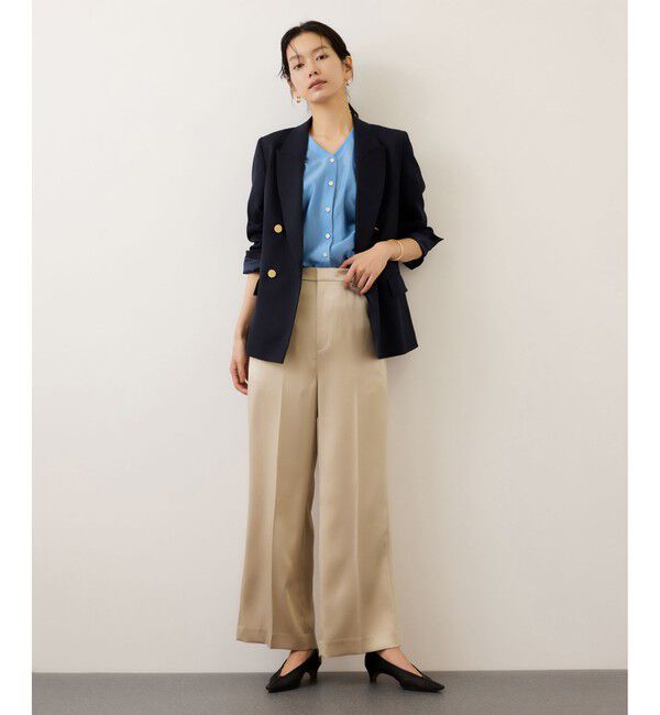 ROPE「ランタンスリーブシルクライクブラウス/イージーケア」|シャツ・ブラウス|