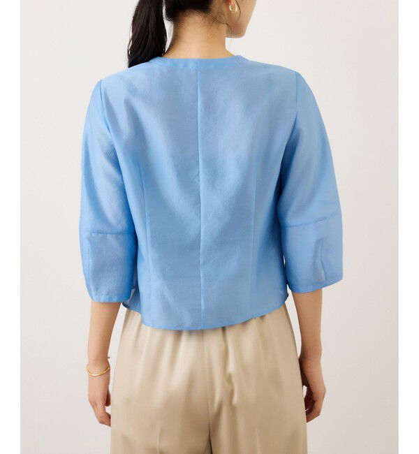 ROPE「ランタンスリーブシルクライクブラウス/イージーケア」|シャツ・ブラウス|