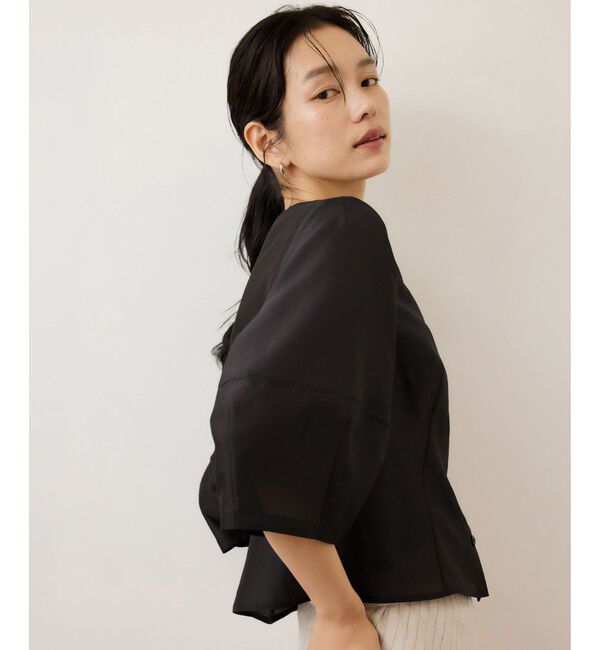 ROPE「ランタンスリーブシルクライクブラウス/イージーケア」|シャツ・ブラウス|