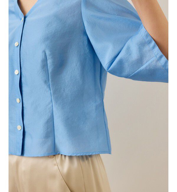 ROPE「ランタンスリーブシルクライクブラウス/イージーケア」|シャツ・ブラウス|