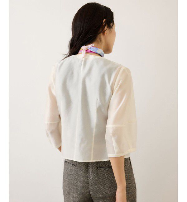 ROPE「ランタンスリーブシルクライクブラウス/イージーケア」|シャツ・ブラウス|