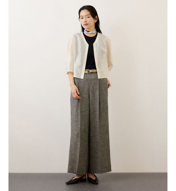 ROPE「ランタンスリーブシルクライクブラウス/イージーケア」|シャツ・ブラウス|