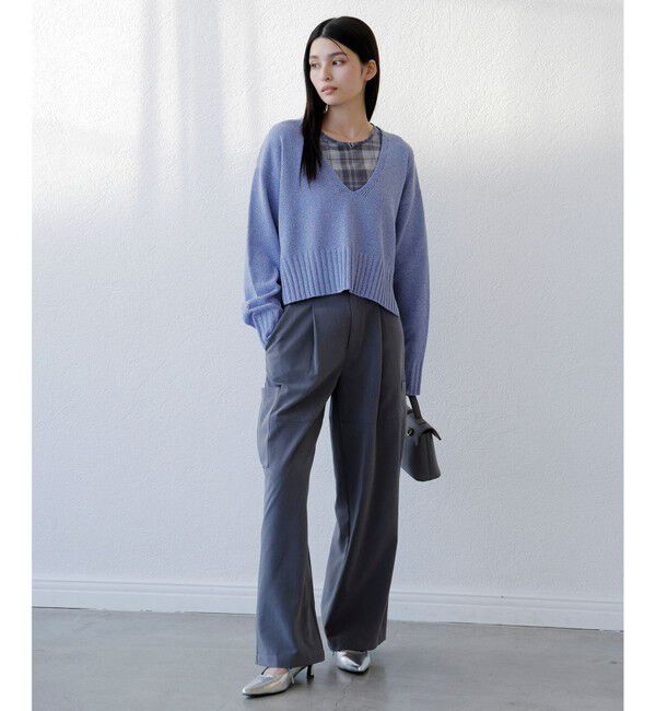 VIS「クルーネックインナートップス（レース・チェック・ラメ・シアー）」|Tシャツ・カットソー|