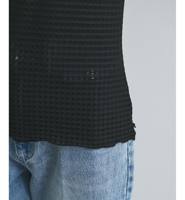 VIS「クルーネックインナートップス（レース・チェック・ラメ・シアー）」|Tシャツ・カットソー|