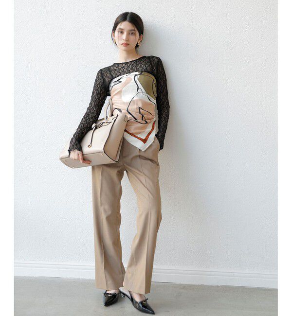 VIS「クルーネックインナートップス（レース・チェック・ラメ・シアー）」|Tシャツ・カットソー|