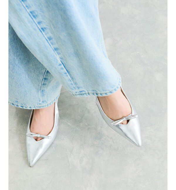 VIS「スリングバックリボンミュール」|パンプス|