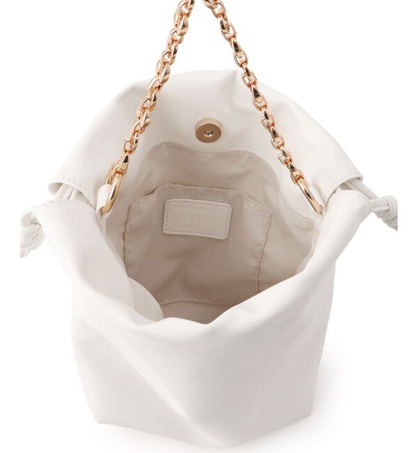 VIS「チェーンハンドル2WAY巾着バッグ」|ハンドバッグ|