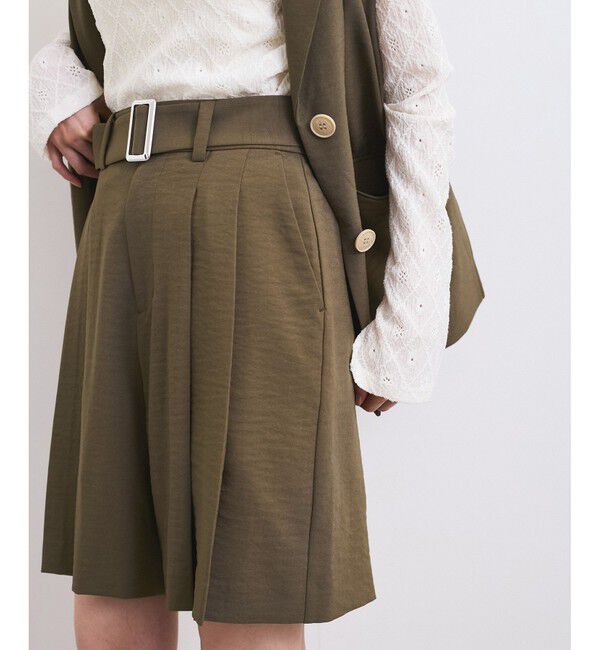 VIS「【セットアップ対応】ベルト付きバミューダパンツ」|チノ|