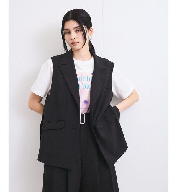 VIS「【セットアップ対応】サイド深スリットジレベスト」|ベスト・ジレ|