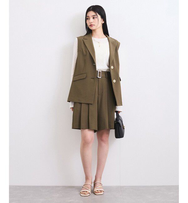 VIS「【セットアップ対応】サイド深スリットジレベスト」|ベスト・ジレ|