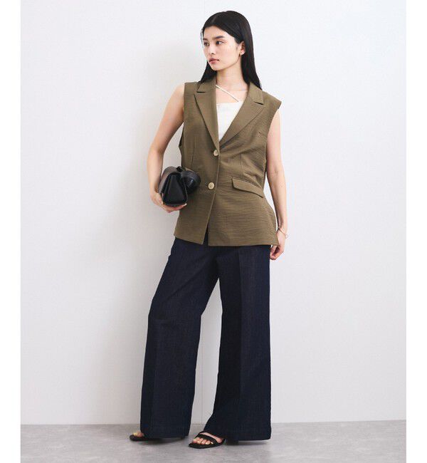 VIS「【セットアップ対応】サイド深スリットジレベスト」|ベスト・ジレ|