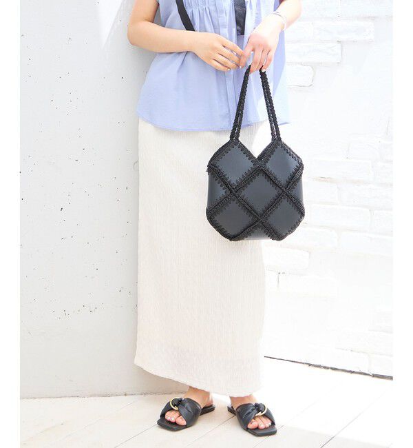 VIS「【新色追加】【接触冷感】膨れジャガードナロースカート」|スカート|オフホワイト(15)