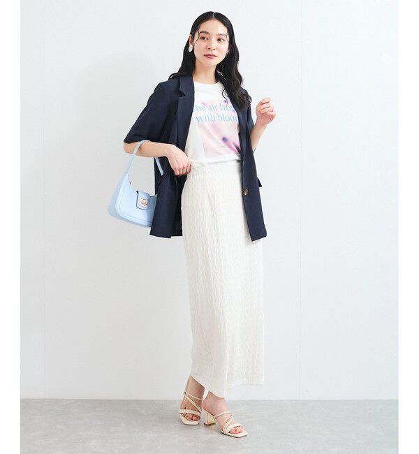 VIS「【美easy】ハーフスリーブジャケット/セットアップ対応・洗える」|テーラードジャケット|