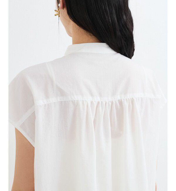 VIS「【接触冷感/洗える】気流染めスモッキングブラウス」|シャツ・ブラウス|