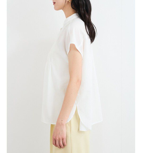 VIS「【接触冷感/洗える】気流染めスモッキングブラウス」|シャツ・ブラウス|