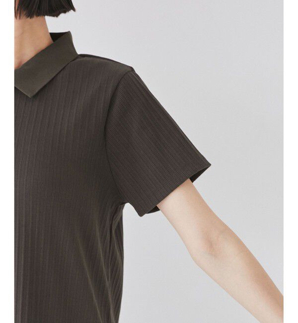 VIS「ポロ衿ランダムリブワンピース」|ワンピース|