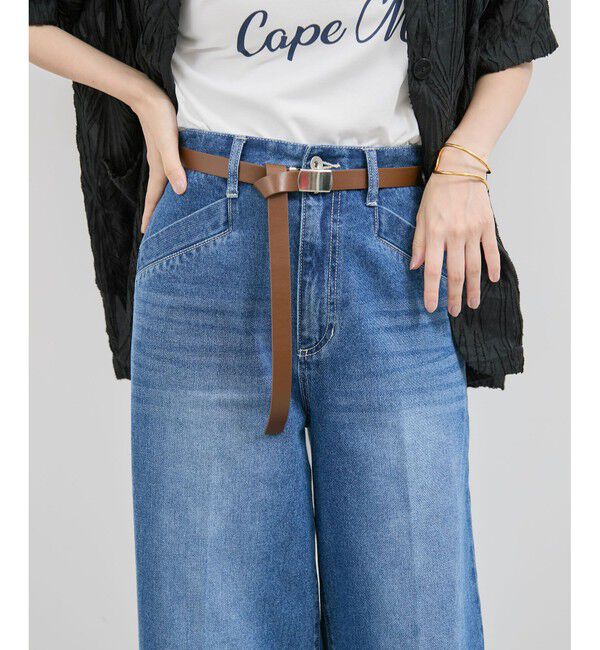 VIS「20ｍｍ幅スムースガチャベルト」|ベルト|ブラウン(20)