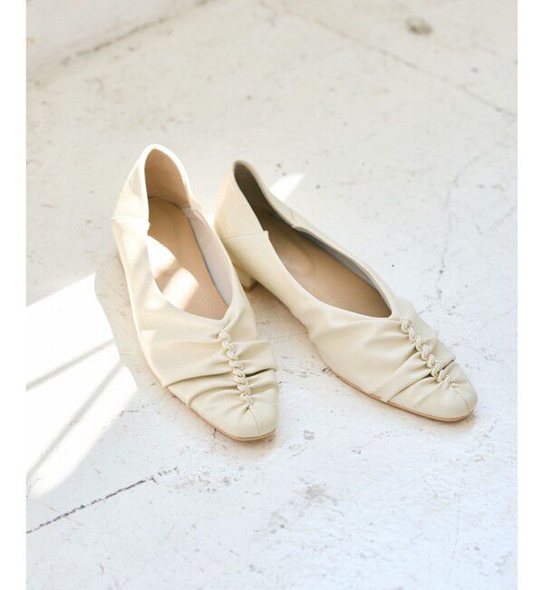 VIS「ギャザーバブーシュパンプス」|パンプス|オフホワイト(15)