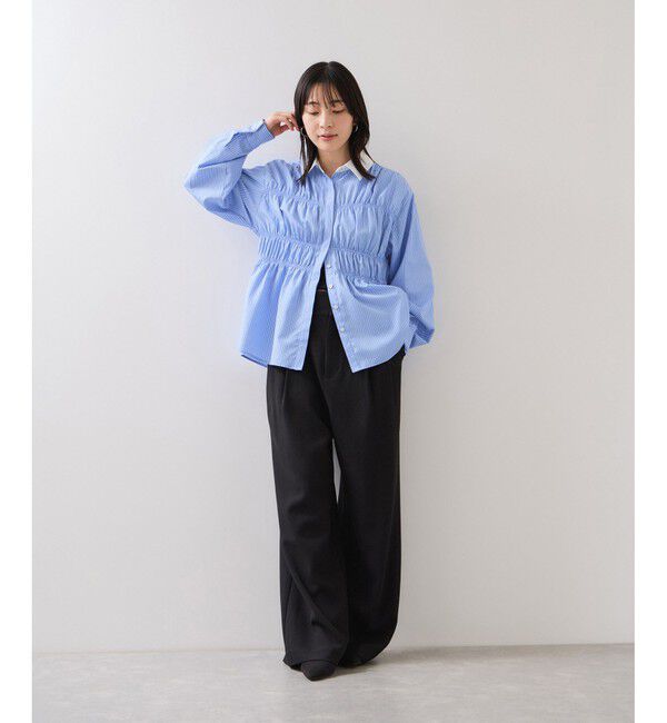 VIS「シャーリングデザインシャツ」|シャツ・ブラウス|
