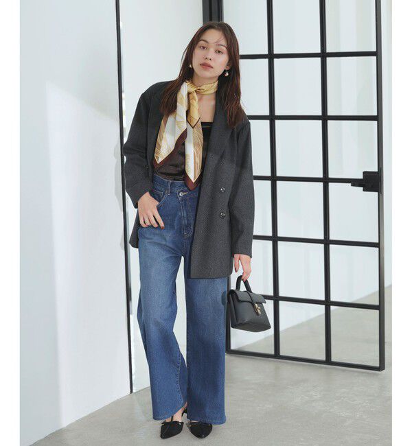 VIS「ヘリンボーンツイードベルテッドジャケット/セットアップ対応」|テーラードジャケット|