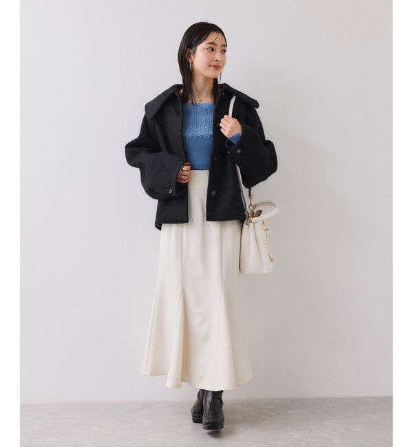 VIS「フェザーヤーンオフショルもちもちリブニット/イージーケア」|ニット・セーター|