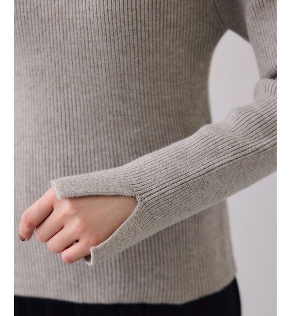 VIS「フェザーヤーンオフショルもちもちリブニット/イージーケア」|ニット・セーター|