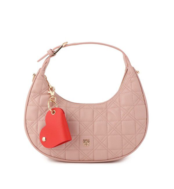 VIS「ハートチャーム付き2WAYキルトバッグ」|ハンドバッグ|