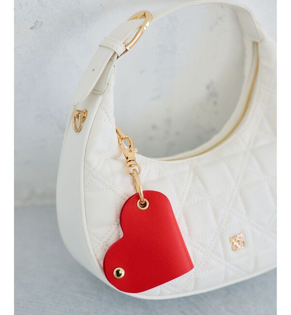 VIS「ハートチャーム付き2WAYキルトバッグ」|ハンドバッグ|