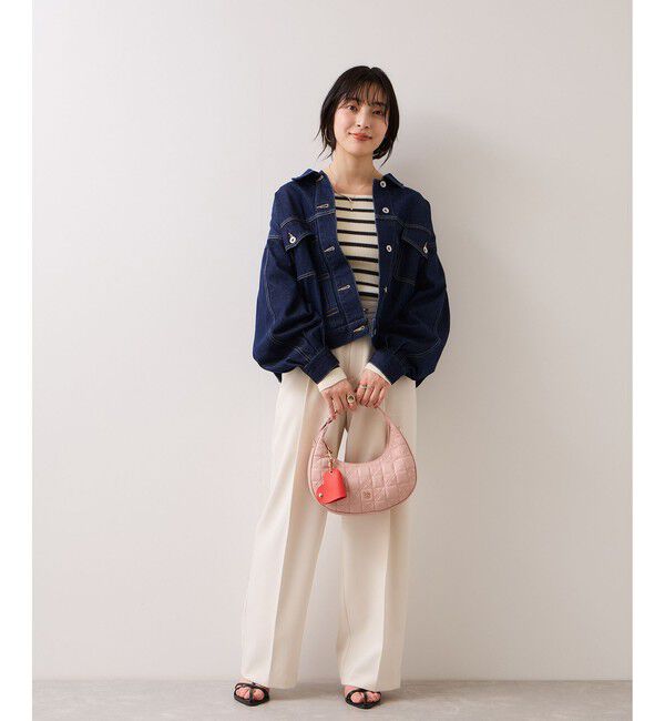 VIS「ハートチャーム付き2WAYキルトバッグ」|ハンドバッグ|