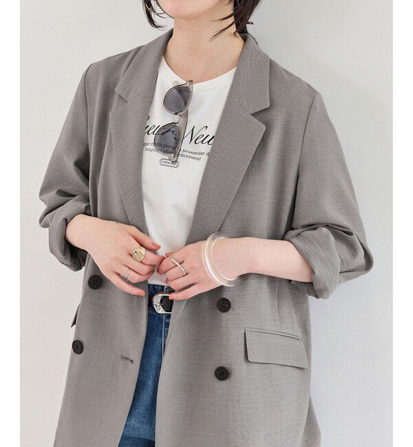 VIS「美easyリネンライクテーラードジャケット/イージーケア・接触冷感・セットアップ対応」|テーラードジャケット|