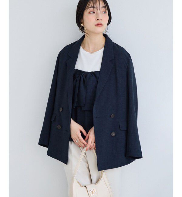 VIS「美easyリネンライクテーラードジャケット/イージーケア・接触冷感・セットアップ対応」|テーラードジャケット|