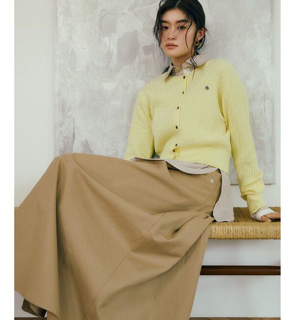 VIS「【POLO BCS】VIS別注タックフレアスカート」|スカート|ベージュ(27)