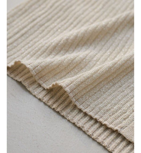 VIS「ポロ襟配色シアーリブカーディガン/イージーケア」|カーディガン|