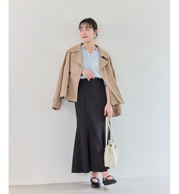 VIS「エアリーサテンハーフスリーブブラウス/イージーケア」|シャツ・ブラウス|