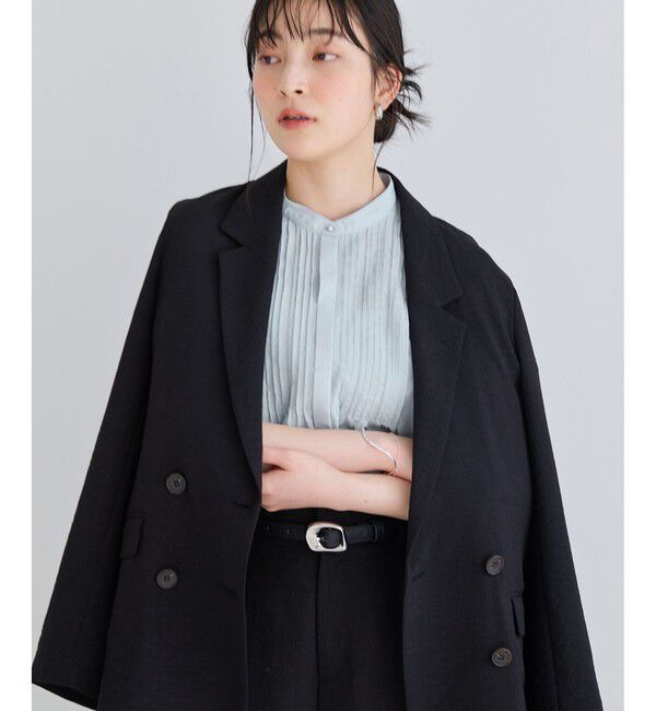 VIS「気流染めピコピンタック半袖ブラウス/接触冷感」|シャツ・ブラウス|