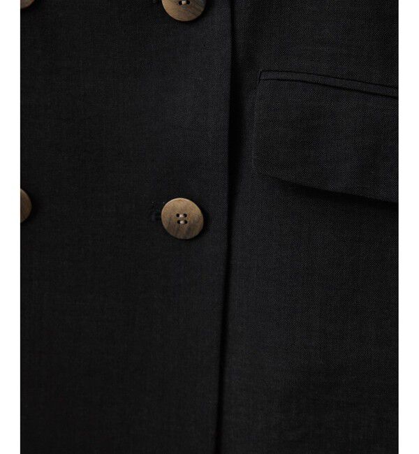 VIS「美easyリネンライクハーフスリーブダブルジャケット/イージーケア・接触冷感・セットアップ対応」|テーラードジャケット|