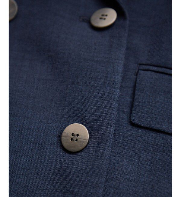 VIS「美easyリネンライクハーフスリーブダブルジャケット/イージーケア・接触冷感・セットアップ対応」|テーラードジャケット|