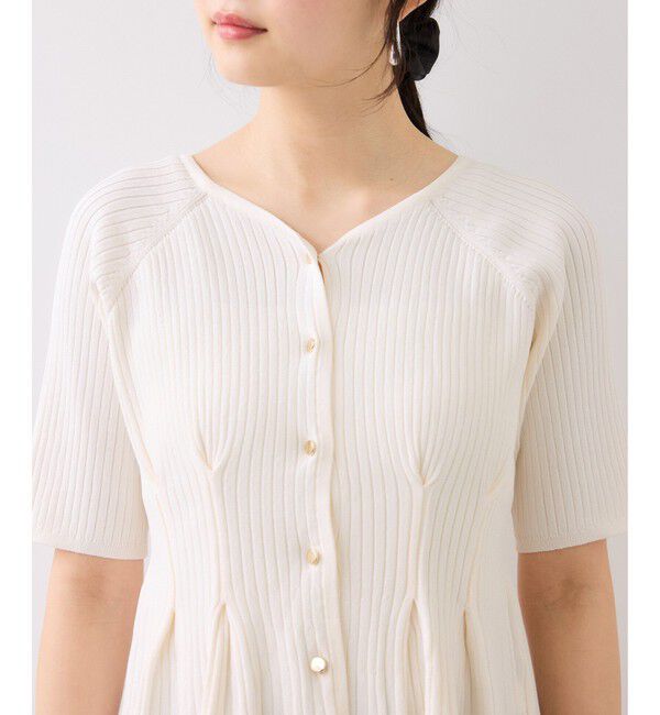 VIS「ウエストタックカーディガン/イージーケア」|カーディガン|