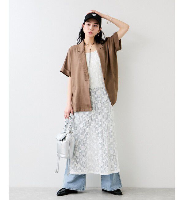 VIS「フラワーレースキャミワンピース」|ワンピース|