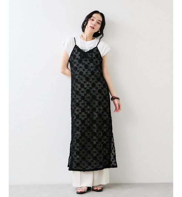 VIS「フラワーレースキャミワンピース」|ワンピース|