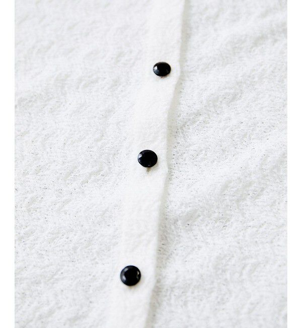 VIS「レース衿付きカーディガン」|カーディガン|