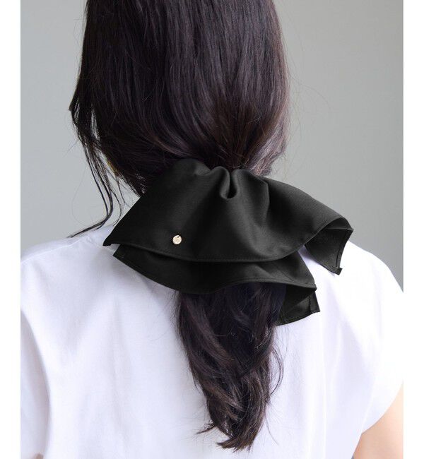 VIS「フリルバレッタ」|ヘアバンド|ブラック(01)